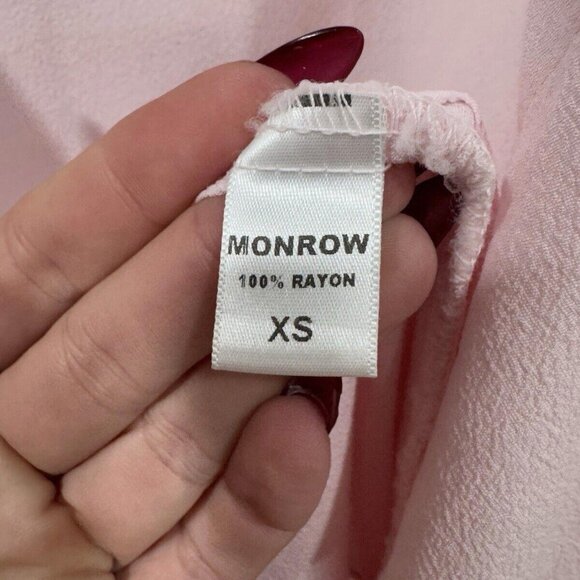 Women’s revolve exclusive monrow pink jumpsuit Size Xsmall Xs Rayon - Picture 9 of 9